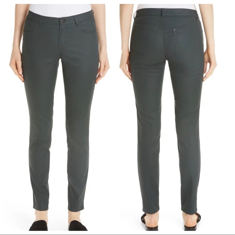 Lafayette 148 NY Mercer Coated Skinny Jeans 14 NWT